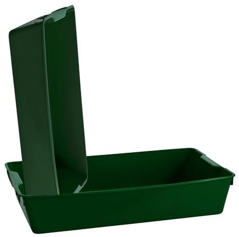 KRONLY 2 Stück stabile Pflanzschale ohne Bodenlöcher – 58 x 33 x 11 cm – Pikierschale für Pflanzen Wanne Schalen Garten Anzucht