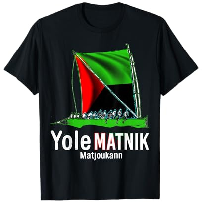 Drapeau Martinique Antilles Bateau Yole Homme Ou Femme T-Shirt