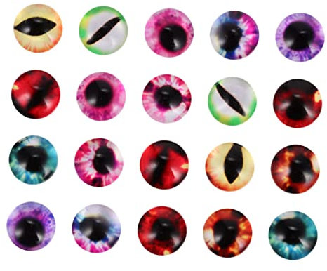 STOBOK Blue Ornament 50pcs Glass Eyeball Halloween Doll Supplies Homemade Ornaments