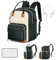 Tonyeee Wickeltasche Rucksack Baby Wickelrucksack mit Wickelauflage 25-37L Erweiterbares Große Wickeltasche Kinderwagengurten, Reise Rucksack Windeltasche Multifunktional Mommy Bag,Grau Aprikose