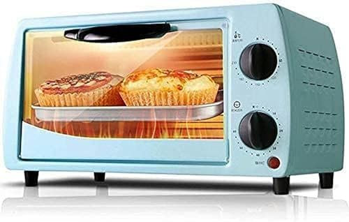 Mini horno eléctrico para el hogar, horno multifuncional para hornear, hornillo para pan, parrilla para el hogar, horno pequeño para hornear pasteles, horno para pizza, mini hornos de 9L (azul)