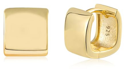ALEXCRAFT Earrings for Women Gold 925 Gold Hoops Earrings Huggies Earrings Sleeper Gift for Women Birthday Gifts Gilrs