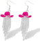 RechicGu Western-Cowgirl-Ohrringe, Emaille, glitzernde Strasssteine, Quaste, baumelnde Ohrringe, Abschlussball, Country-Konzerte, Rodeo, Cowboy-Outfits, Schmuck, Geschenk für Frauen, Zink, Kein