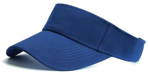 Kids Sun Visor Hat 4-10 Years Girls Boys Golf Visor Anti UV Tennis Sun Hat Summer Beach Cool Hat Wide Brim Sun Protection Hat Adjustable Peaked Snapback Cap Sports Running Sun Visor Cap Blue