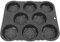 Sunicon Hamburgerbrötchen Backform, Runde Burgerbrötchen Backform aus Antihaft-Silikon 30 cm 8 Mulden BPA frei spülmaschinenfest für Hamburger, Brot, Muffins, Schokokuchen