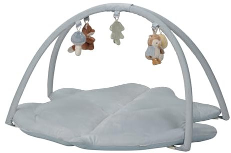 Little Dutch 8917 Activity Krabbeldecke mit Spielbogen - Forest Friends blau