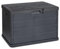 Maury's Coffre 170 litres effet bois, récipient de stockage, en résine anthracite, dimensions 78 L x 55 l x 52 H cm - Fabriqué en Italie