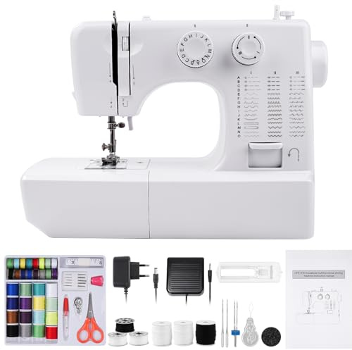 LetCart 818 Nähmaschine mit 45 Nähprogramme für Anfänger, Multifunktionale Elektrische Nähmaschinen mit Fußpedal Nähzubehör-Set, Ideal für Kleidung, Kissenbezüge & Heimgebrauch