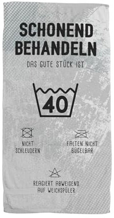 Tassenbrennerei Geschenke zum 40. Geburtstag - Handtuch & Strandtuch - Schonend behandeln Das Gute Stück ist 40 - Lustige Geburtstagsgeschenk für Männer & Frauen witzig (40, 140x70cm)