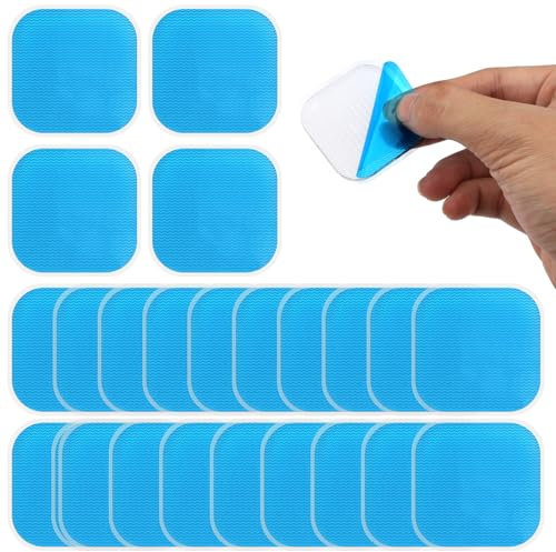 24 Stück Bauchmuskeltrainer Gel Pads,4 X 4cm Ems Gel Pad Abs Trainer Ersatz Gel,Gel Pads Muskelstimulator,Ersatz Gelpad,EMS Gel Pad Anwendbar auf Beurer,Ersatz Gelpad Kompatibel,für Elektrostimulation