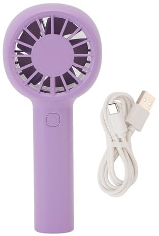 Kleiner Tragbarer Ventilator, Leiser 5,5-Stunden-Lauf, Wiederaufladbarer Akku, Mini-Tischventilator für Drinnen und Draußen, Strand, Camping, Büro (PURPLE)