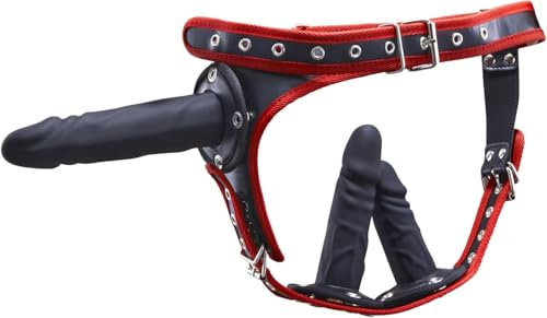 Dildo Strapon per Donne, Doppio Fallo Coppia, Fallo Indossabile, Dildo Anale Realistico Pene, Sex Toys Sessuali Strap on per Coppie Uomo Donna Lesbica, Rimovibili Regolabile