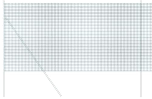 vidaXL Doppelstabmattenzaun 2500 x 120 cm Grün | Stark gebaut, damit er draußen lange hält, Hält jedem Wetter stand durch die PVC-Beschichtung, Perfekt für Gärten,