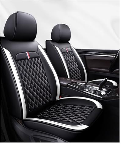 Alles inklusive Auto Sitzbezüge Sets, Autositzbezüge Leder Sitzbezüge Auto Für FIAT 500 /500C /500e /500L /500X /600 /Seicento/Croma/Croma Autonomy, Wasserdicht Atmungsaktive Rutschfester, 5 Sitze(A)