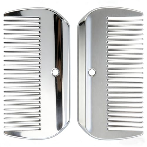 ZSWINATW 2PCS Aluminum Alloy Horse Comb - For Mane and Tail