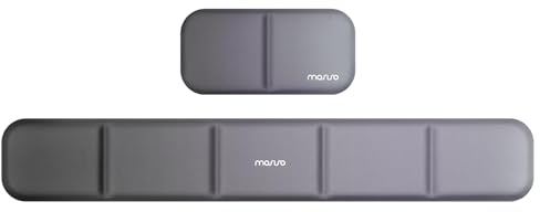 MOSISO Handballenauflage, Ergonomische Wrist Rest zur Entlastung Des Handgelenks mit PU Leder Memory Schaum, Handballenauflage Tastatur Rutschfeste für PC Gaming, Arm Handpolster, Computer, Schwarz