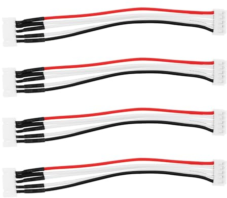 ECSiNG 4 Stück 14,8 V JST-XH Stecker auf JST-EH Buchse Balancer-Adapterkabel Kompatibel mit Kokam Und Kompatibel mit Graupner 4S Akkus