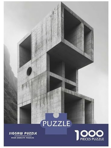 1000-Teile-Puzzle Für Teenager, Puzzle Architecture Minimalism, Puzzle Für Erwachsene, Hands-on-Spiel, Familienspaß, Fördert Das Gehirntraining, 38x26cm/1000pcs