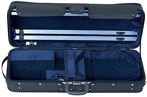 GEWA Violakoffer Liuteria Concerto, Thermokern, wasserabweisend, Inneneinrichtung verstellbar 36 - 42.5 cm, schwarz, innen Velour blau,