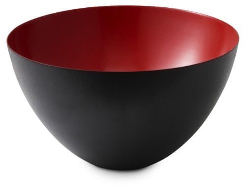 Norman Copenhagen Krenit Deko Schale, Stahl, rot, 14x25cm