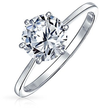 Zeitloser 1,5 Karat 6 Zacken AAA CZ 6 Zacken Klassischer runder Brillant Solitär Verlobungsring für Frauen 1MM Plain Thin Band .925 Sterling Silber