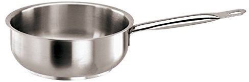 Paderno World Cuisine 11013-26 Stainless Steel Saucier Pan, Large, Gray