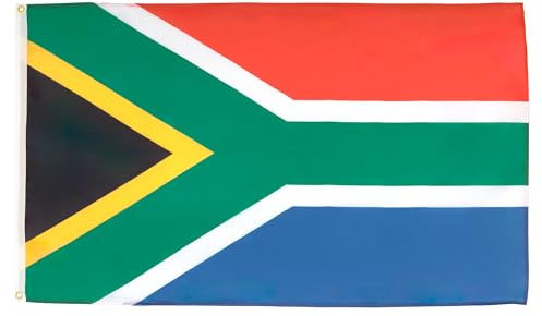 AZ FLAG - Drapeau Afrique du Sud - 150x90 cm - Polyester léger - Drapeau Sud Africain Avec Oeillets Métalliques Intégrés - 80g