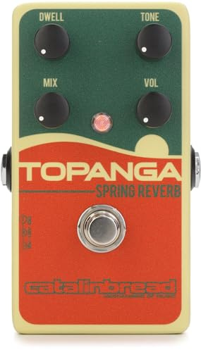Catalinbread Topanga Spring Reverb Pedal - Authentic Vintage Spring Reverb Sound with Dwell, Tone, Mix, and Volume Controls - Perfect for Guitarists and Musicians