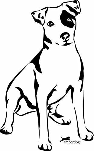 amberdog Autoaufkleber Jack Russel Art.Nr.AT0107 Auto Aufkleber mit Hund Wohnmobil Wohnwagen