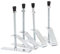 Relaxdays 10019270 Reifenwandhalter Set 4er Set Reifenhalter für die Wand aus Metall für 4 Reifen bis 185 Breite mit Felgen Reifenwandhalterung mit, Silber, Schwarz
