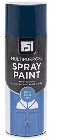 151 Blue Gloss Multi-Purpose Aerosol Spray Paint 400ml (1 Pack)