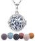 EUDORA Harmony Ball Lebensbaum kette Aromatherapie Kette Damen Anhänger Aroma Oel Diffuser Charme Schmuck Geschenk Natürlicher Lavastein Perlen Kette 5PCS，24