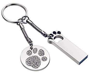 FeliSun Clé USB 16 GB 32 GB 64 GB Haute Vitesse USB 3.0 Flash Drive avec Porte-clés, Métal Memory Stick U Disque Pen Drive Creative Cadeau (128Go)