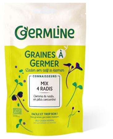 GERM'LINE - Graines À Germer Bio 4 Radis 100G - Lot De 3