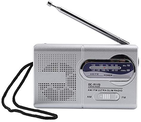 Garsent Radio FM, Mini Radio AM/FM de Poche avec Enceinte Radio Numérique Multifonction Portable Rechargeable pour Intérieur, Extérieur.