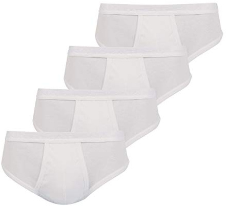 Athena - Lot de 4 Slips Taille Haute Ouverts Homme Coton Bio