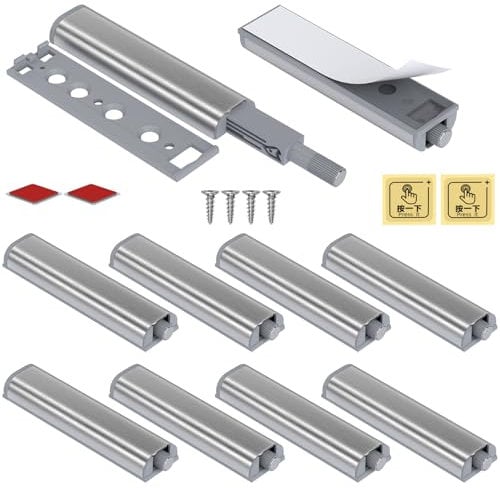 Push to Open Door Catches Jiayi Cupboard Magnetic Push Catch Latch Release for Kitchen Closet Door Closing Cabinet Push OpenTouch Push Close Drawer Opener Wardrobe Closure (10 Pack)