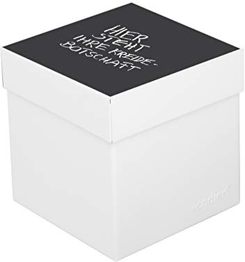 Infinity Boxes Boxen-Set, Magnet Tafel + Metallwürfel, quadratisch, Creme-weiß