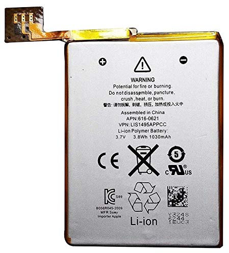 3.7V 1030MAH 616-0619, 616-0621 Ersatzakku für iPod Touch 5 (5. Generation) A1421 A1509 16GB 32GB 64GB