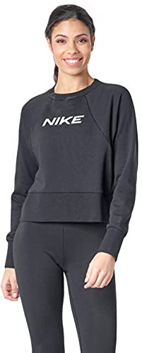 Nike W Nk Dry Get Fit Fc Cw CP El G Long Sleeved T-Shirt - Black/(White), Small