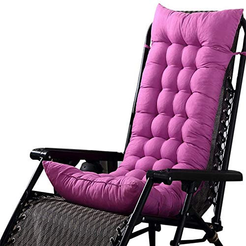 YGMXZL Lounge Chair Coussin siège en Coton,Coussins Rocking Chair,Coussin Transat Bain de Soleil Relax Antidérapant pour Voyage,Vacances,Intérieu,Extérieur,125 * 48 * 8CM (Rose)