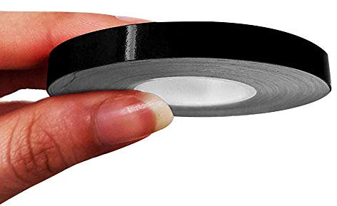 4R Quattroerre.it 10482 Trim Stripes Strisce Adesive per Auto, Nero, 7 mm x 10 mt