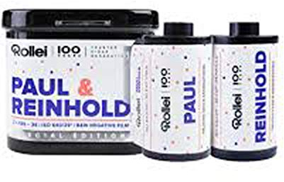 Rollei Paul & Reinhold Schwarzweiß-Negativfilm | 35 mm | 36 Aufnahmen | ISO 640 Doppelpack | Limitierte Edition zum 100-jährigen Jubiläum
