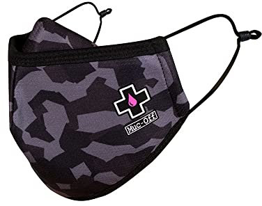 Muc-Off Wiederverwendbarer Masken Mundschutz Urban Camo, Groß – Mund und Nasenschutz mit Verstellbaren Trägern mit Staubfilter in der Mittleren Schicht – Maske mit Filter, Bis zu 20 Mal Waschbar