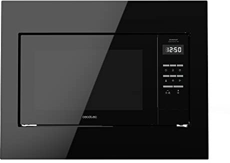 Cecotec Micro-ondes intégré Digital GrandHeat 2300, Noir. 800 W, 23 litres, Grill de 1000 W, 8 fonctions pré-configurées, minuteur, Plateau de 27cm de diamètre.