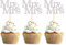 24 Stück Mr Mrs Cupcake Toppers Liebe Herr Frau Cupcake Picks Roségold Glitter Hochzeit Cucpake Topper Brautdusche Kuchen Dekorationen Partyzubehör