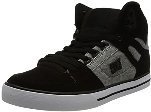 DC Shoes Herren Pure High-top - Leather High-top Shoes Sneaker, Schwarz, 38.5 EU