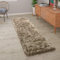 Paco Home Kunstfell Fellteppich Imitat Teppich Hochflor Sitzkissen Herzform Rund Fell Form, Grösse:50x150 cm, Farbe:Beige