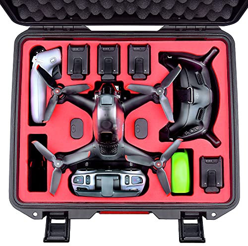 FPVtosky Maleta Profesional para dji FPV - Estuche de Transporte para dji FPV Fly More Combo - Capacidad para 5 Baterías, 2 Juegos de Hélices [Drones y Accesorios No Incluidos]