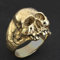 Vintage Herren Punk Ring Gothic Punk Golden Horror Totenkopf Ring Coole Herren Rock Biker Schmuck Geschenk Größe 6-14